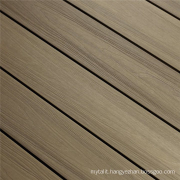 Economic Price WPC Matt Wood Grain 3D Embossing Anti UV WPC Board Grey Waterproof Laminate Flooring Patio Composite Deck Outdoor